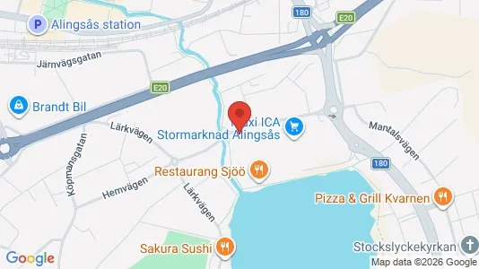 Lägenheter till salu i Alingsås - kort over placeringen