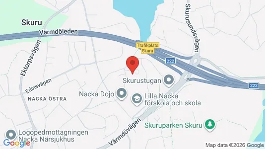 Lägenheter till salu i Nacka - kort over placeringen