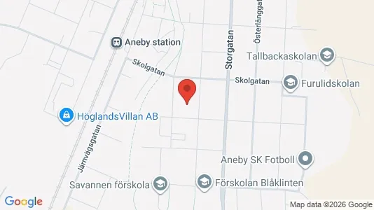 Bostadsrätter till salu i Aneby - kort over placeringen