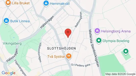 Bostadsrätter till salu i Helsingborg - kort over placeringen