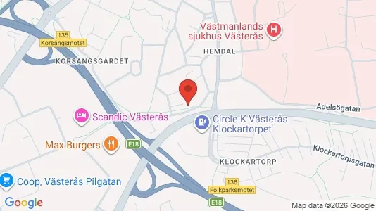 Lägenheter till salu i Västerås - kort over placeringen