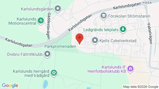 Lägenheter till salu i Örebro - kort over placeringen