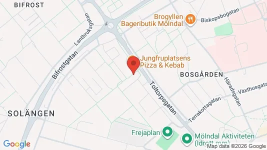 Bostadsrätter till salu i Mölndal - kort over placeringen