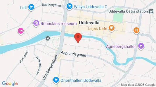 Lägenheter att hyra i Uddevalla - kort over placeringen
