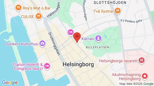 Lägenheter till salu i Helsingborg - kort over placeringen