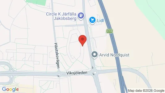 Lägenheter till salu i Järfälla - kort over placeringen