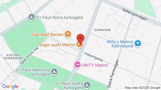 Lägenheter till salu i Malmö Centrum - kort over placeringen