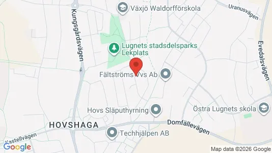 Lägenheter till salu i Växjö - kort over placeringen