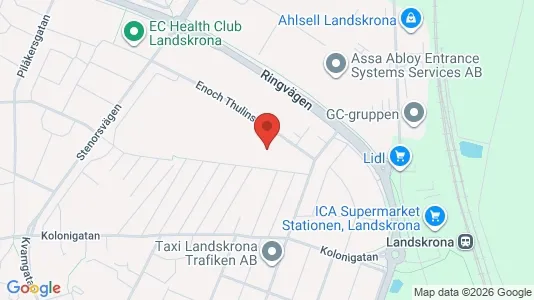 Lägenheter till salu i Landskrona - kort over placeringen