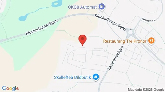 Lägenheter till salu i Skellefteå - kort over placeringen