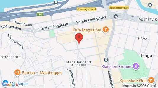 Bostadsrätter till salu i Göteborg Centrum - kort over placeringen
