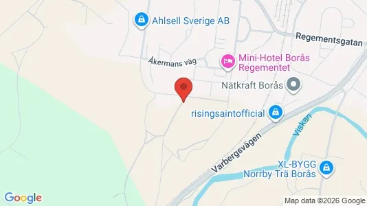 Bostadsrätter till salu i Borås - kort over placeringen