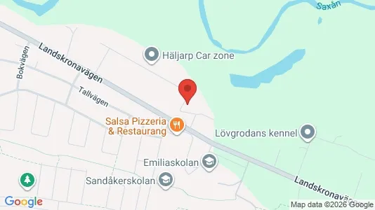 Bostadsrätter till salu i Landskrona - kort over placeringen