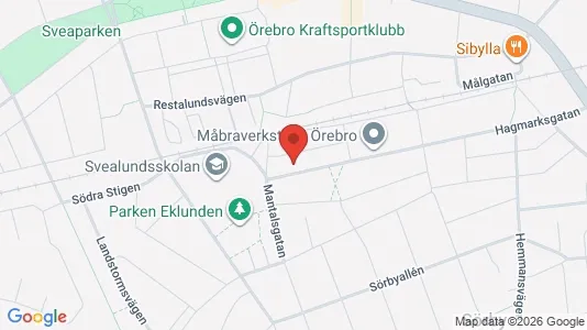 Bostadsrätter till salu i Örebro - kort over placeringen