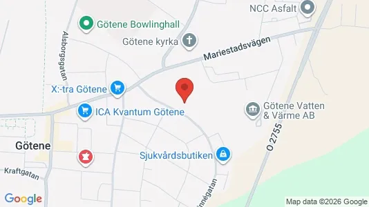 Bostadsrätter till salu i Götene - kort over placeringen