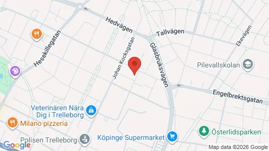 Lägenheter till salu i Trelleborg - kort over placeringen