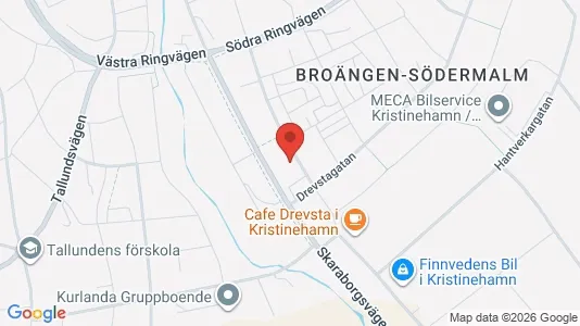 Bostadsrätter till salu i Kristinehamn - kort over placeringen