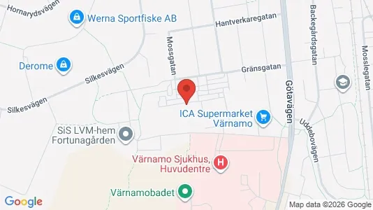 Lägenheter att hyra i Värnamo - kort over placeringen