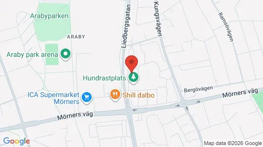 Bostadsrätter till salu i Växjö - kort over placeringen