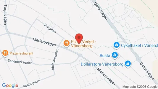 Lägenheter till salu i Vänersborg - kort over placeringen
