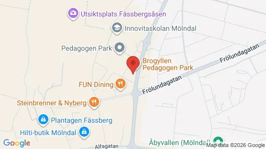Lägenheter till salu i Mölndal - kort over placeringen