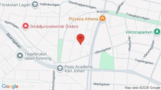 Lägenheter att hyra i Örebro - kort over placeringen