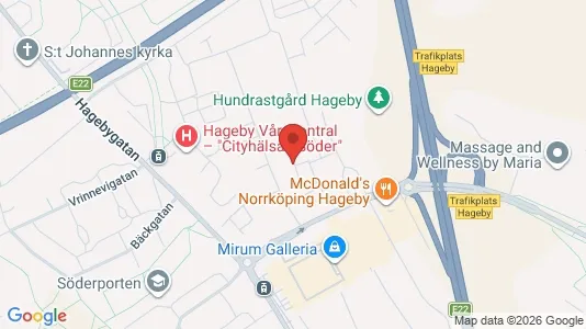 Lägenheter att hyra i Norrköping - kort over placeringen