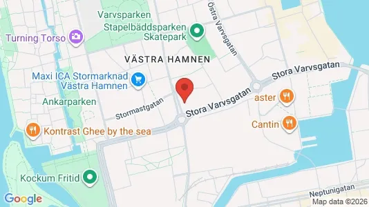 Bostadsrätter till salu i Malmö Centrum - kort over placeringen