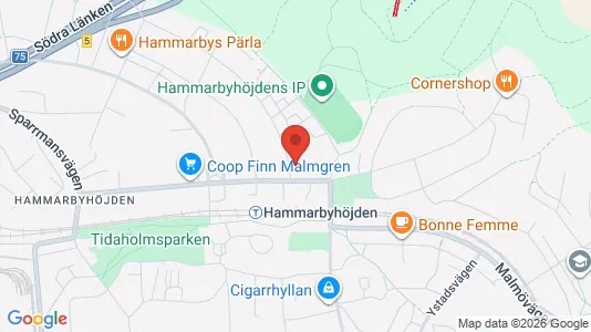 Lägenheter till salu i Söderort - kort over placeringen