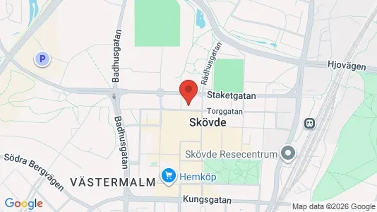 Lägenheter att hyra i Skövde - kort over placeringen