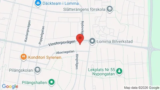 Lägenheter till salu i Lomma - kort over placeringen