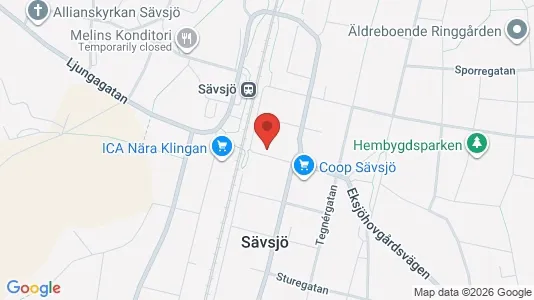 Lägenheter att hyra i Sävsjö - kort over placeringen
