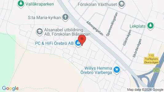 Lägenheter att hyra i Örebro - kort over placeringen