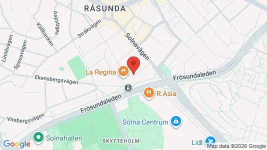 Lägenheter till salu i Solna - kort over placeringen