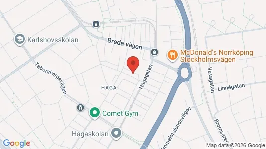 Lägenheter till salu i Norrköping - kort over placeringen