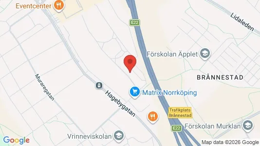 Lägenheter att hyra i Norrköping - kort over placeringen