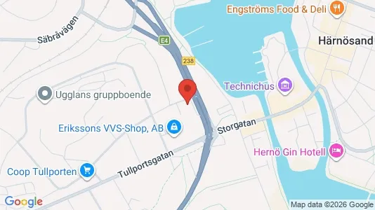 Lägenheter till salu i Härnösand - kort over placeringen