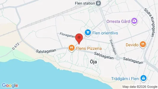 Lägenheter att hyra i Flen - kort over placeringen