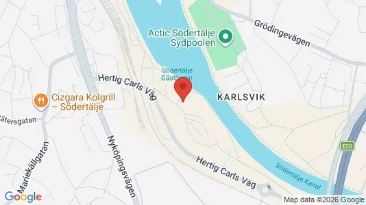 Bostadsrätter till salu i Södertälje - kort over placeringen