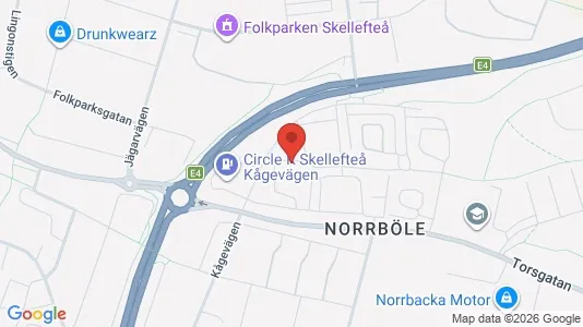 Lägenheter till salu i Skellefteå - kort over placeringen