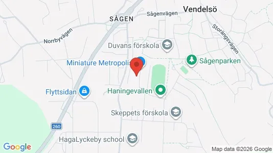 Bostadsrätter till salu i Haninge - kort over placeringen