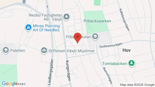 Bostadsrätter till salu i Växjö - kort over placeringen