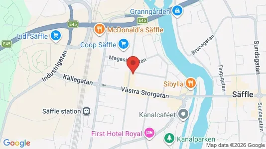 Bostadsrätter till salu i Säffle - kort over placeringen