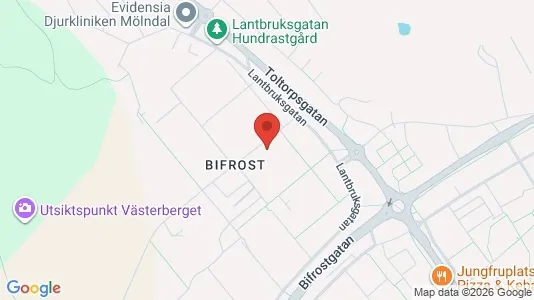 Lägenheter till salu i Mölndal - kort over placeringen