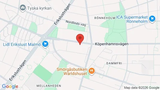 Lägenheter till salu i Malmö Centrum - kort over placeringen