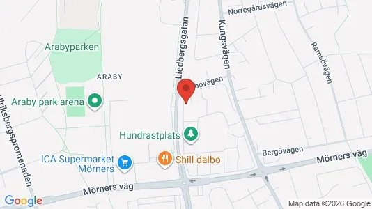 Bostadsrätter till salu i Växjö - kort over placeringen