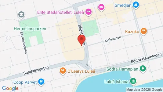 Bostadsrätter till salu i Luleå - kort over placeringen