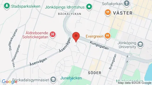 Lägenheter till salu i Jönköping - kort over placeringen