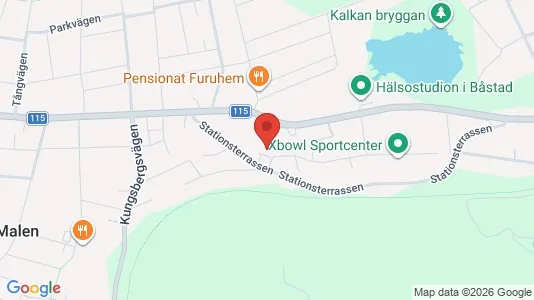 Bostadsrätter till salu i Båstad - kort over placeringen