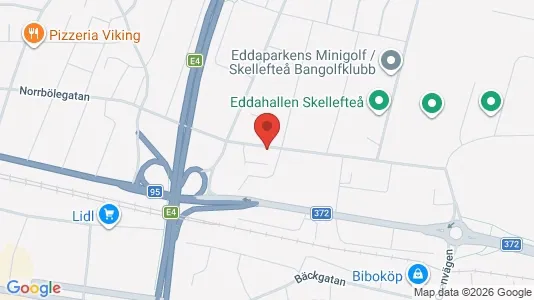 Lägenheter till salu i Skellefteå - kort over placeringen